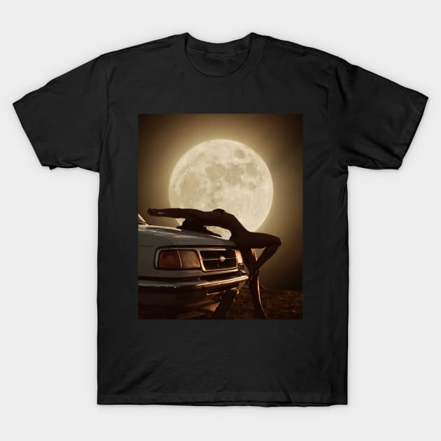 Moon Woman T-Shirt by DreamCollage